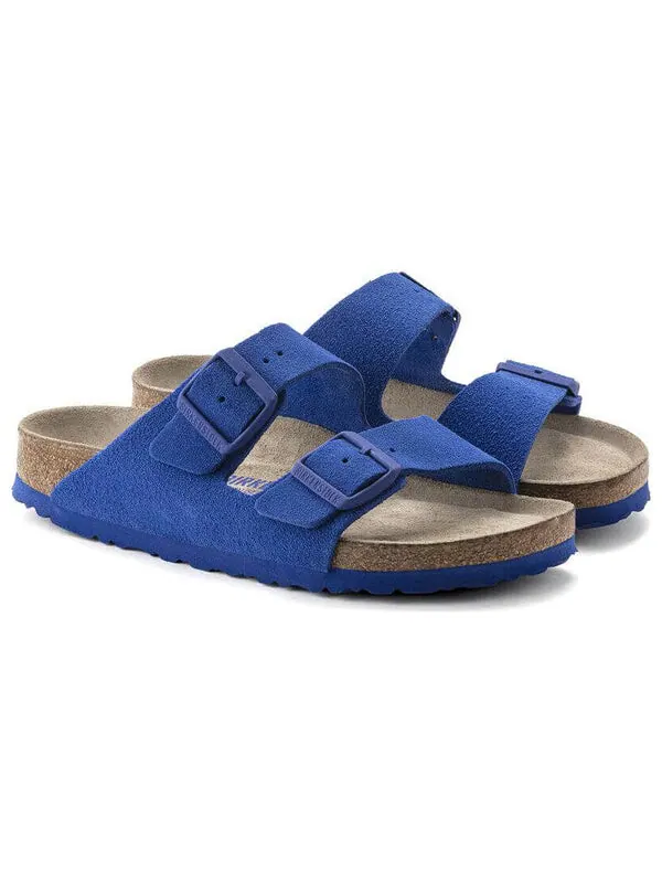 Тапочки arizona sfb vl suede sandals 'ultra blue' Birkenstock — изображение 3 из 4, синий