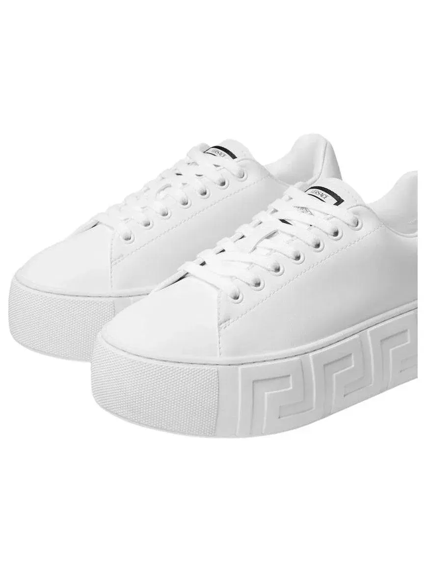 Кроссовки на платформе VERSACE La Greca — изображение 4 из 5, белый