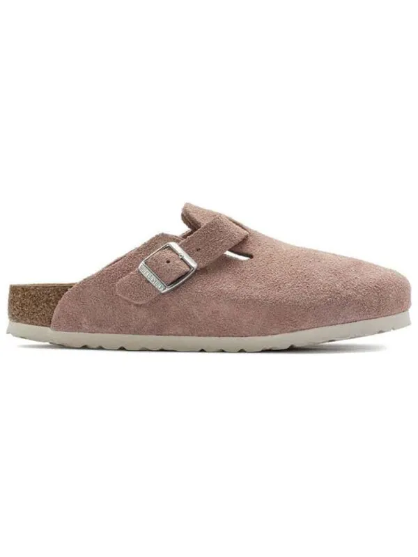 Тапочки boston soft footbed suede leather narrow fit 'pink clay' Birkenstock — изображение 2 из 4, розовый
