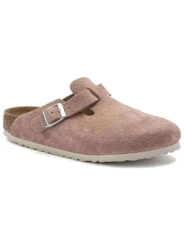 Тапочки boston soft footbed suede leather narrow fit 'pink clay' Birkenstock — изображение 3 из 4, розовый