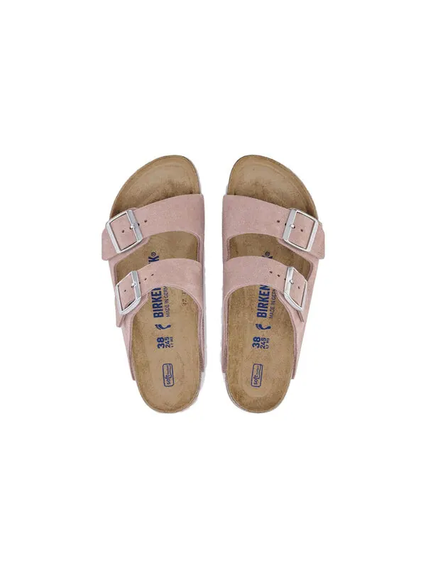 Тапочки arizona soft footbed suede leather narrow fit sandals 'pink clay' Birkenstock — изображение 4 из 4, розовый