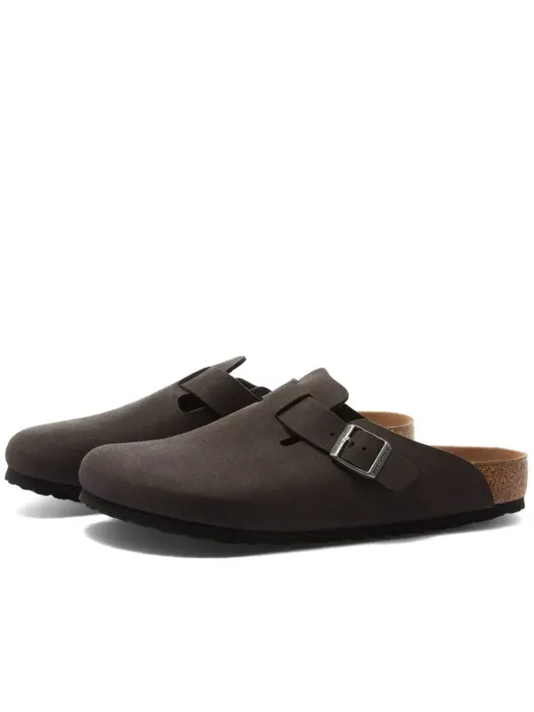 Тапочки boston vegan sandals 'black desert dust' Birkenstock — изображение 2 из 4, серый