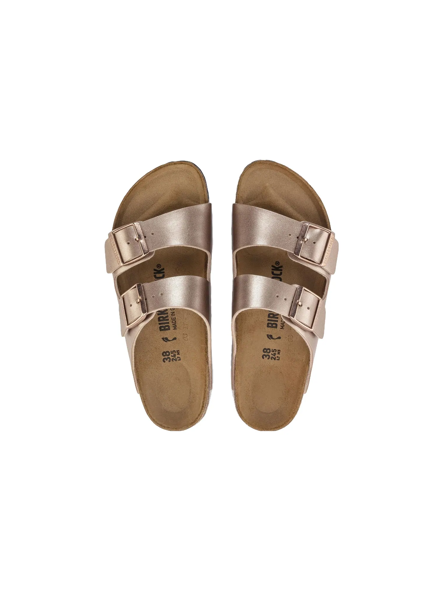 Шлепанцы Birkenstock Arizona Birko-Flor Narrow Fit Sandals 'Copper' — изображение 4 из 5, медь