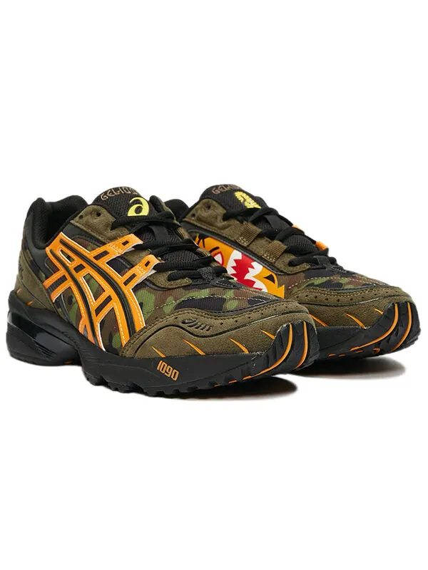 Кроссовки bape x gel 1090 Asics — изображение 3 из 4, желтый/зеленый