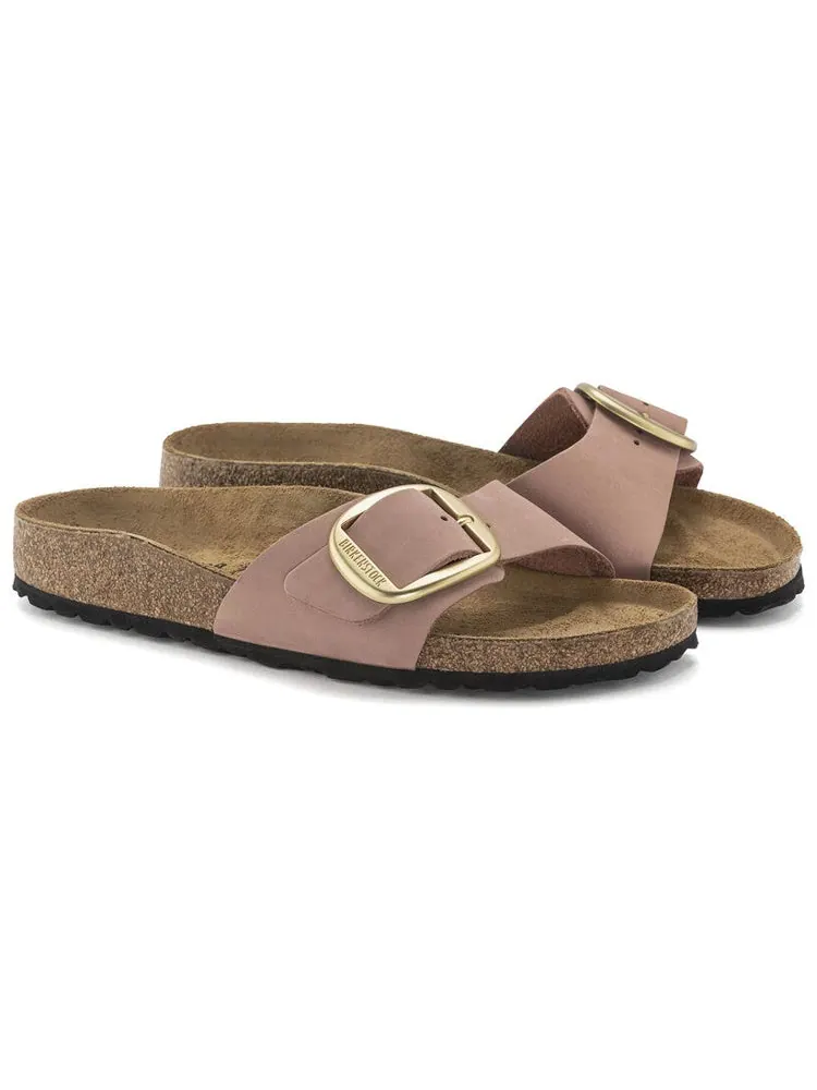 (WMNS) Сандалии Birkenstock Madrid с большой пряжкой, из нубуковой кожи, узкая посадка, цвет «Старая роза»