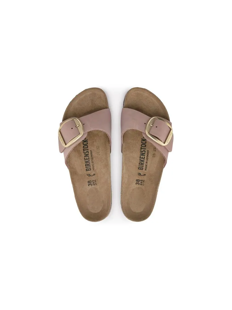 Сандалии (WMNS) Birkenstock Madrid Big Buckle Nubuck Leather Narrow Fit Sandals 'Old Rose' — изображение 4 из 5, розовый