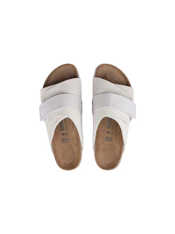 Тапочки kyoto nubuck-suede leather narrow fit sandals 'antique white' Birkenstock — изображение 4 из 4, белый