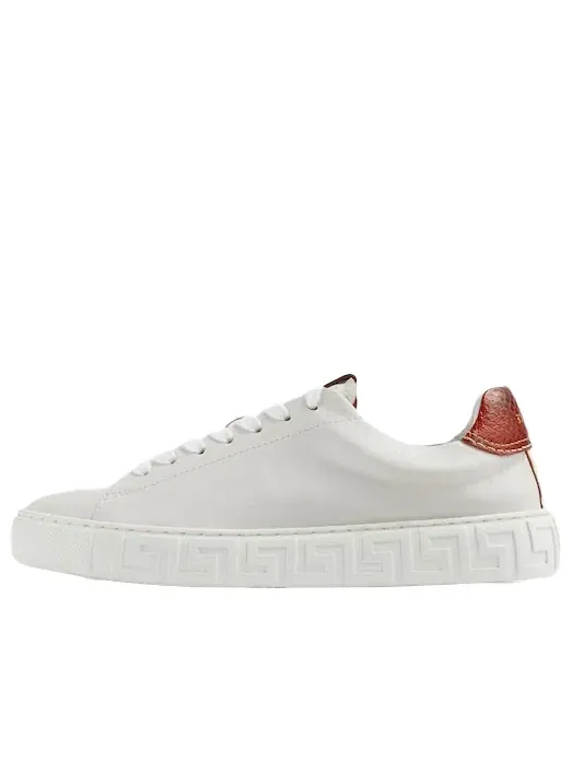 Кроссовки VERSACE Greca из кожи — изображение 1 из 7, белый