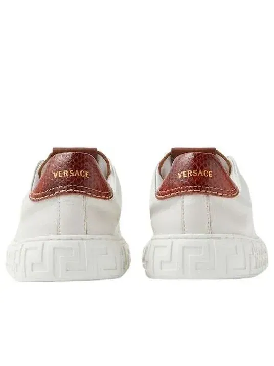 Кроссовки VERSACE Greca из кожи — изображение 5 из 7, белый