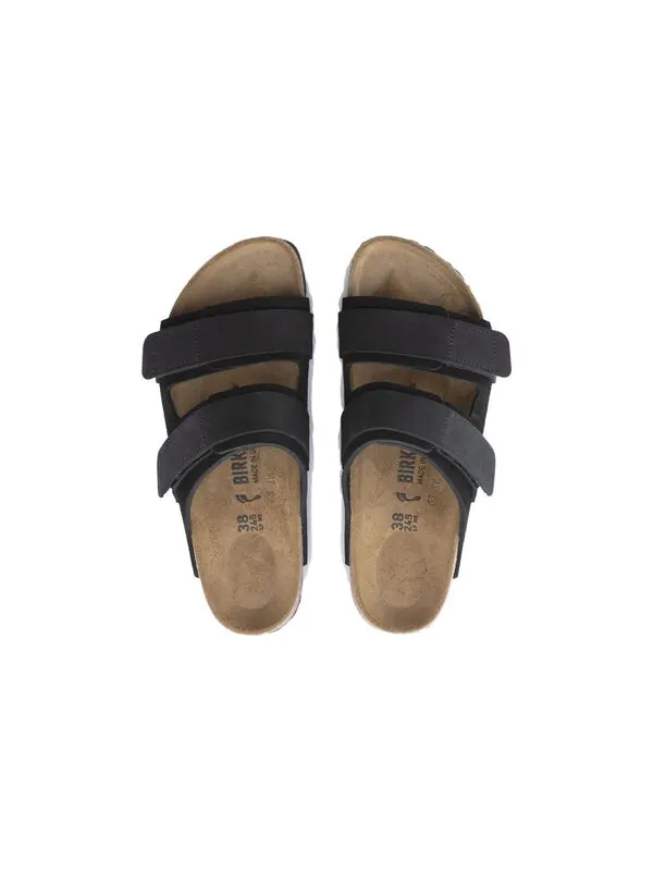 Тапочки uji nubuck/suede leather 'black' Birkenstock — изображение 4 из 4, черный/песочный