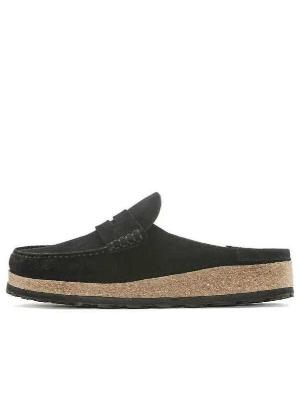 Тапочки naples suede leather 'black' Birkenstock — изображение 1 из 4, черный