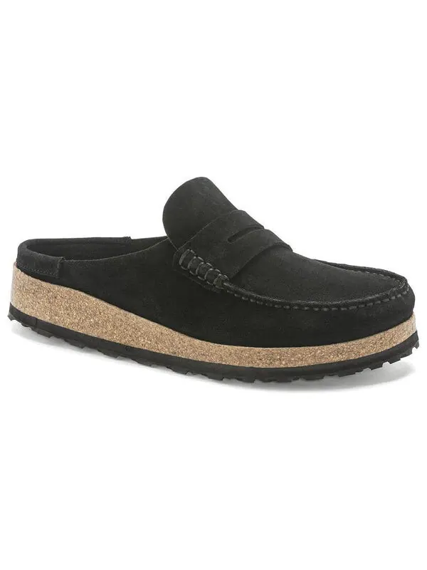 Тапочки naples suede leather 'black' Birkenstock — изображение 2 из 4, черный