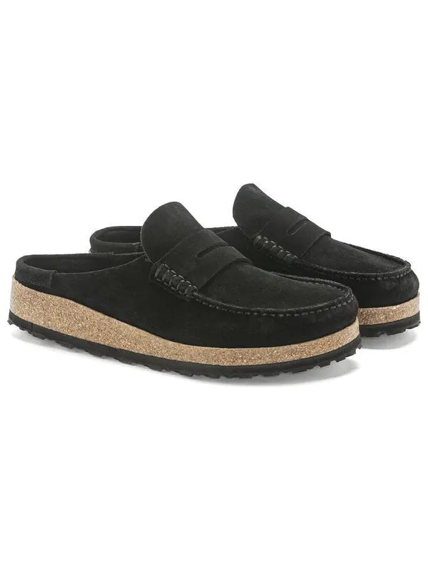 Тапочки naples suede leather 'black' Birkenstock — изображение 3 из 4, черный