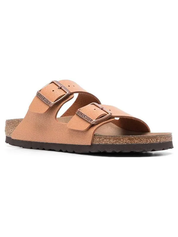 Тапочки arizona vegan birko-flor birkibuc sandals 'pecan' Birkenstock — изображение 2 из 4, оранжевый