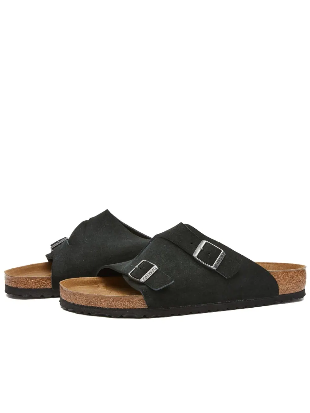 Сандалии Birkenstock Zurich Suede Leather — изображение 1 из 6, черный