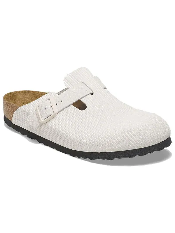 Тапочки boston suede leather embossed 'corduroy antique white' Birkenstock — изображение 3 из 4, белый