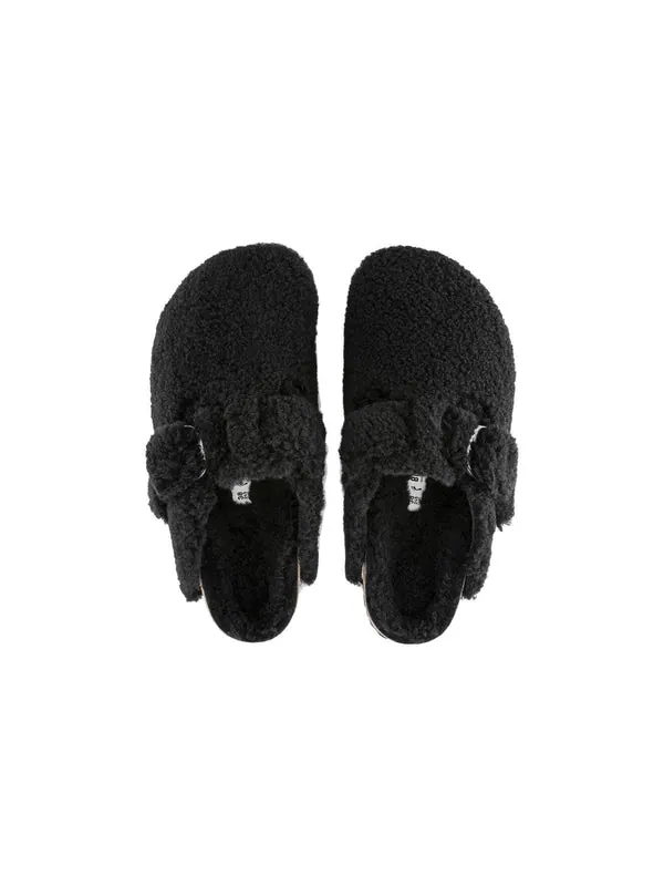 Тапочки boston big buckle shearling narrow fit 'black' Birkenstock — изображение 4 из 4, черный