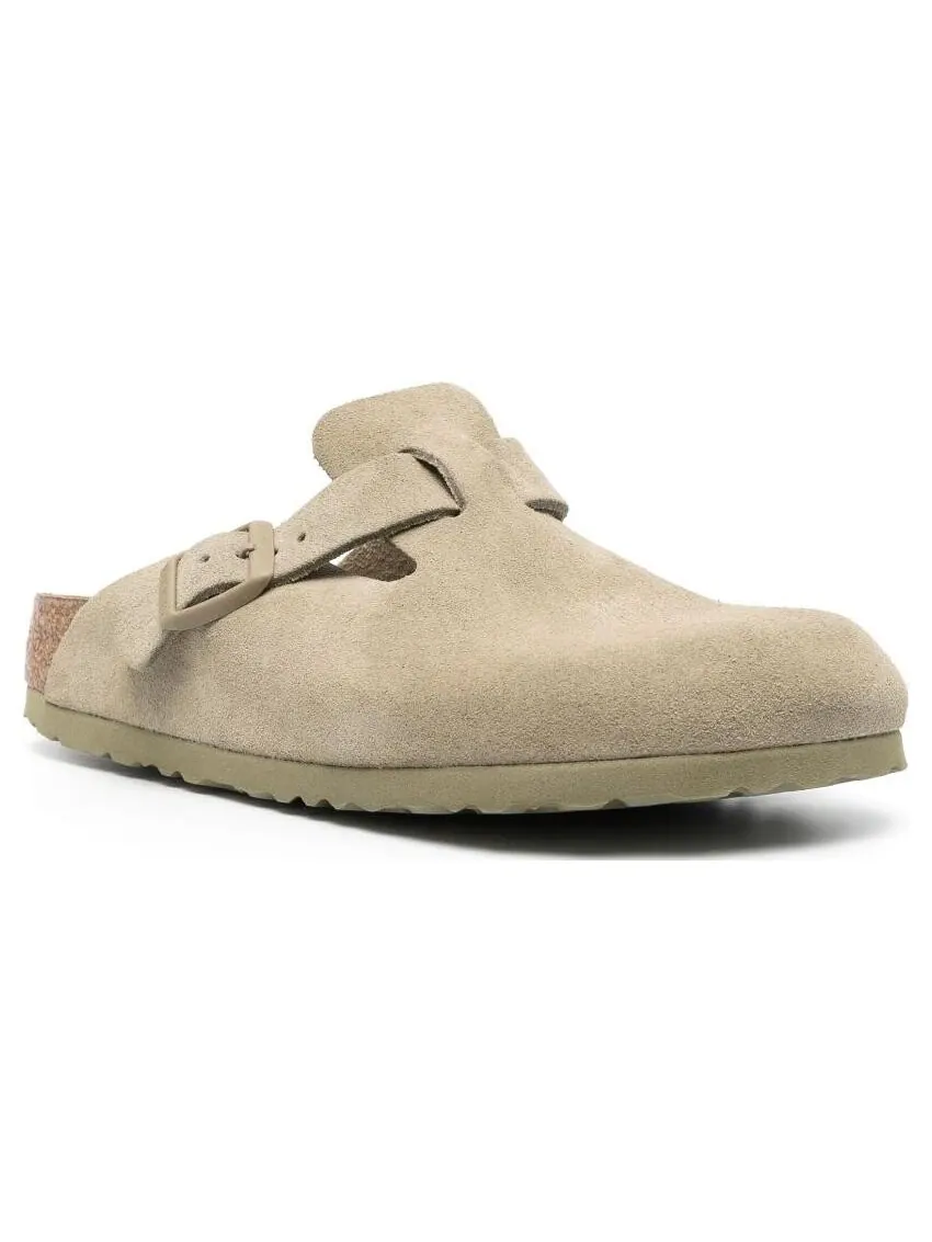 Мюли Birkenstock Boston Suede Leather узкие, унисекс — изображение 2 из 4, хаки