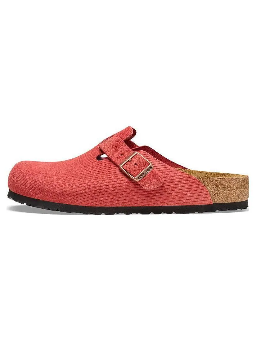 Мюли Birkenstock Boston Suede Embossed Corduroy узкие — изображение 1 из 3, розовый