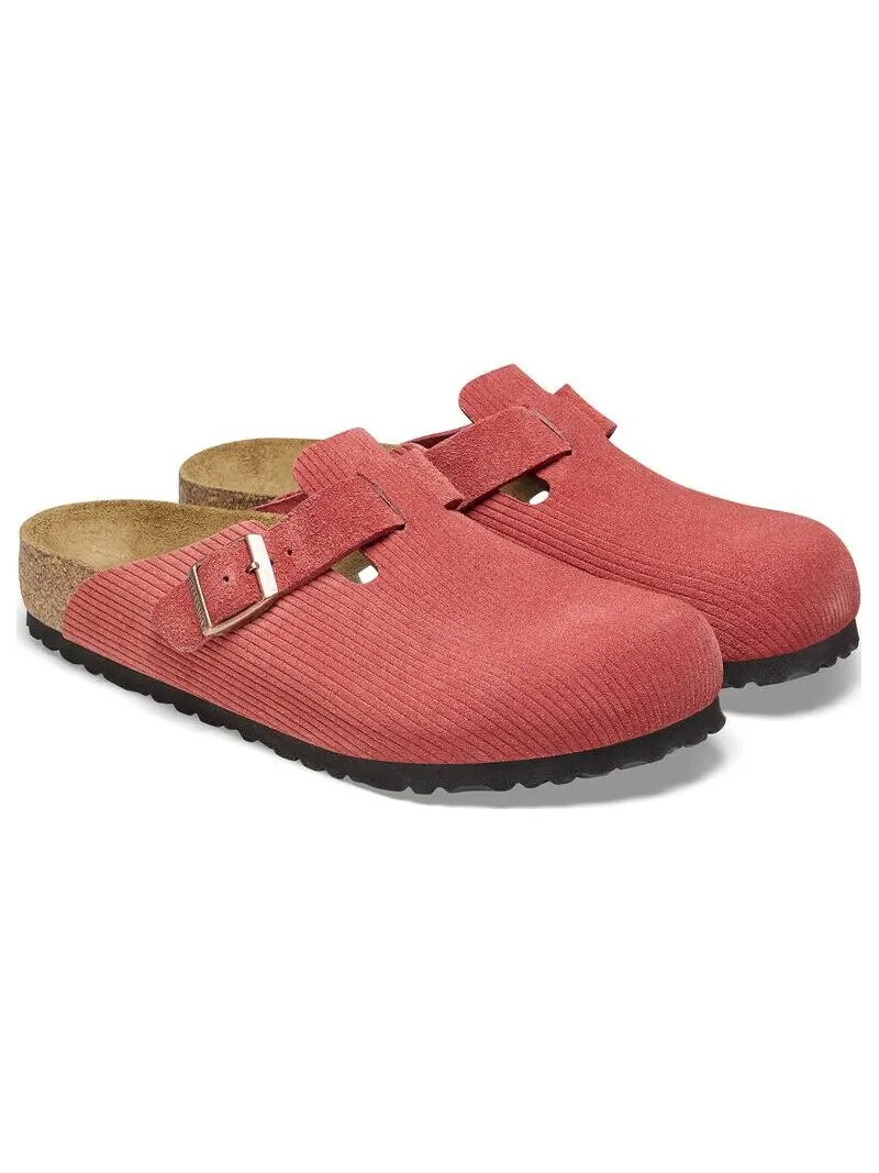 Мюли Birkenstock Boston Suede Embossed Corduroy узкие — изображение 3 из 3, розовый