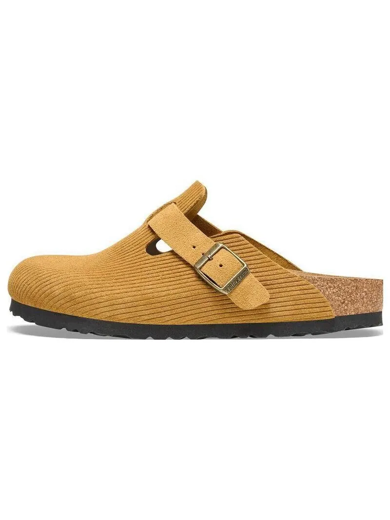 Мюли Birkenstock Boston Suede Embossed Corduroy узкие — изображение 1 из 4, коричневый