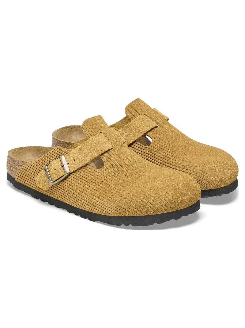Мюли Birkenstock Boston Suede Embossed Corduroy узкие — изображение 3 из 4, коричневый