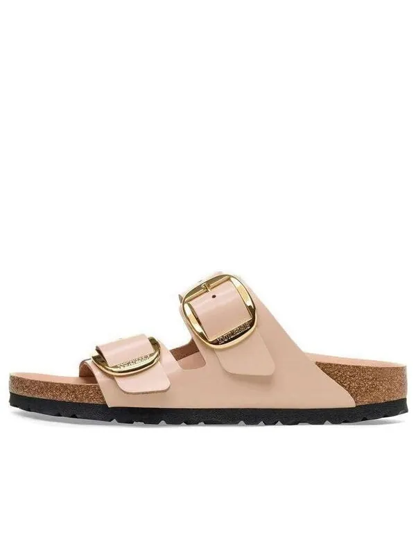 Тапочки arizona big buckle nubuk leather narrow fit 'soft pink' Birkenstock