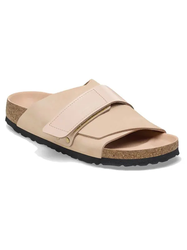 Тапочки kyoto nubuck leather sandals 'new beige' Birkenstock — изображение 2 из 4, бежевый