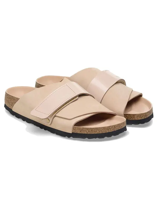 Тапочки kyoto nubuck leather sandals 'new beige' Birkenstock — изображение 3 из 4, бежевый
