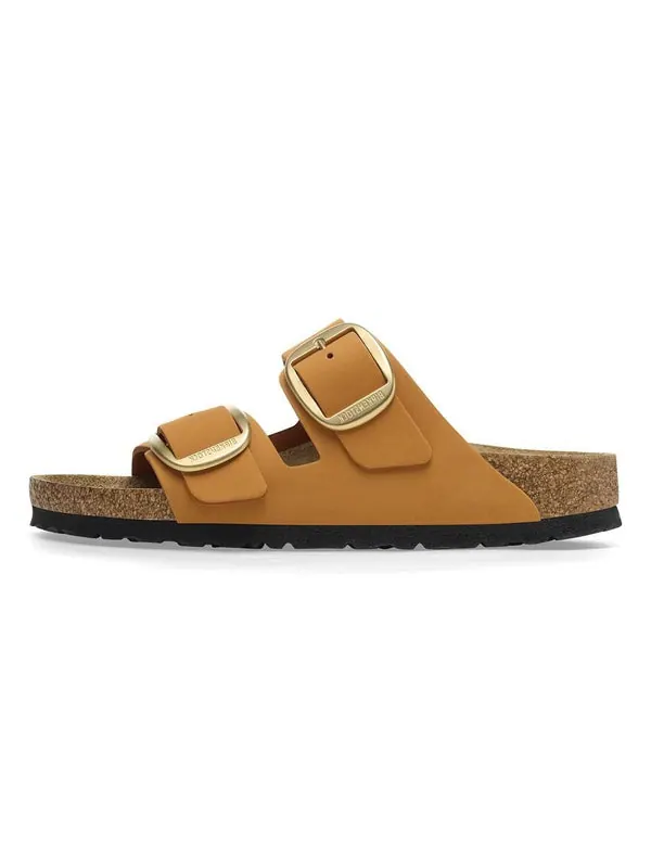 Тапочки arizona big buckle nubuck leather narrow fit sandals 'burnt orange' Birkenstock