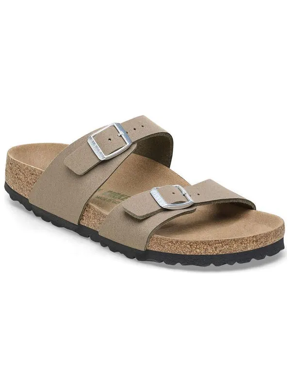 Тапочки sydney vegan synthetics vegan narrow fit sandals 'gray taupe' Birkenstock — изображение 3 из 4, бежевый