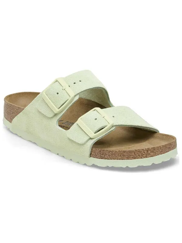 Тапочки arizona big buckle nubuk leather 'green' Birkenstock — изображение 2 из 4, зеленый