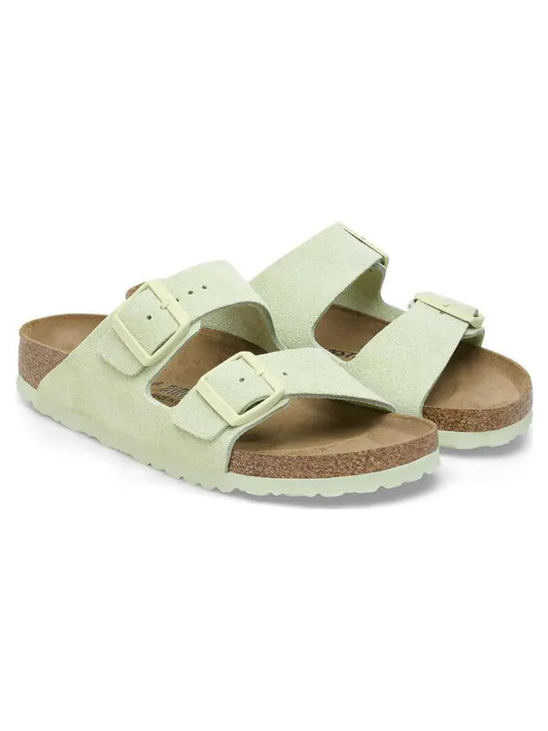 Тапочки arizona big buckle nubuk leather 'green' Birkenstock — изображение 3 из 4, зеленый