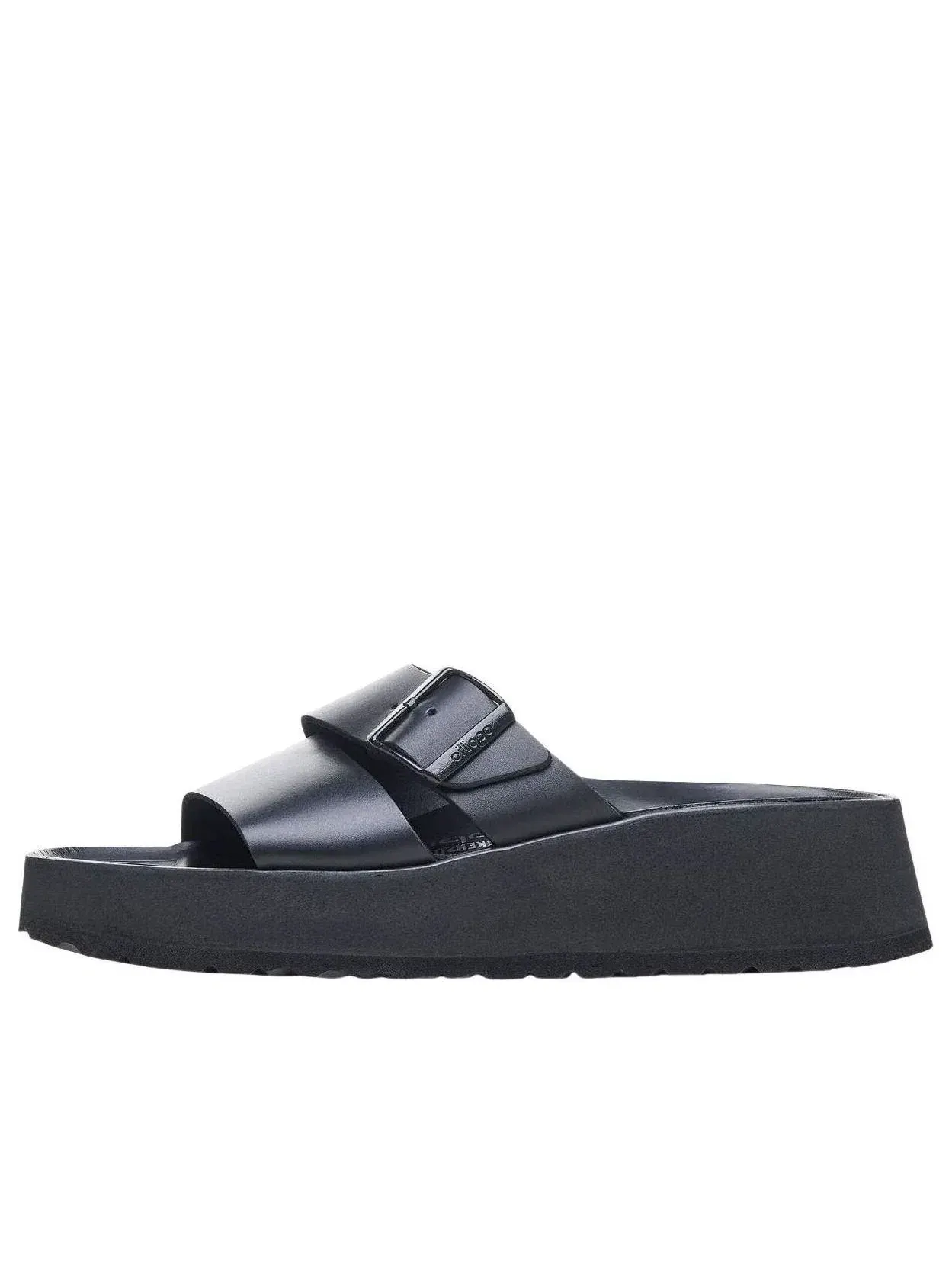 Женские сандалии-слипоны из кожи с открытым носком Birkenstock Almina Leather — изображение 1 из 7, черный