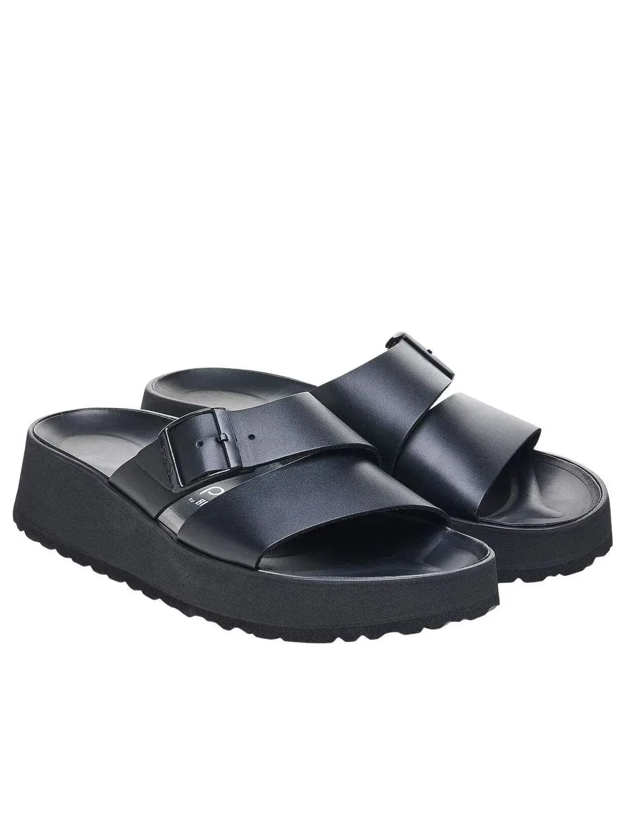 Женские сандалии-слипоны из кожи с открытым носком Birkenstock Almina Leather — изображение 3 из 7, черный