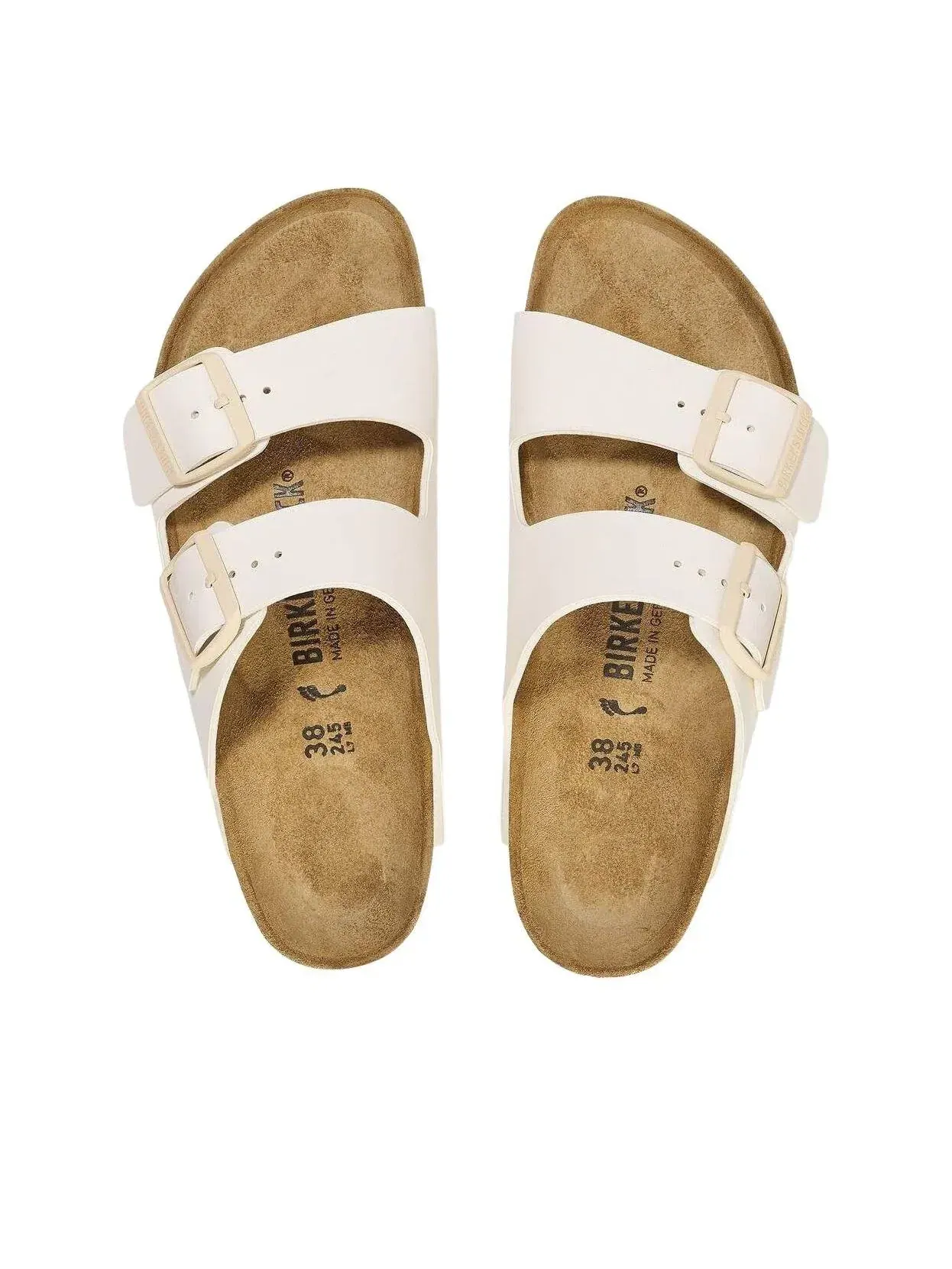Шлепанцы Birkenstock Arizona Birko-Flor 'Eggshell' 1027346 — изображение 4 из 7, белый