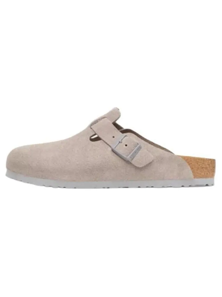 Мюли Birkenstock Boston Suede Leather — изображение 1 из 4, серый