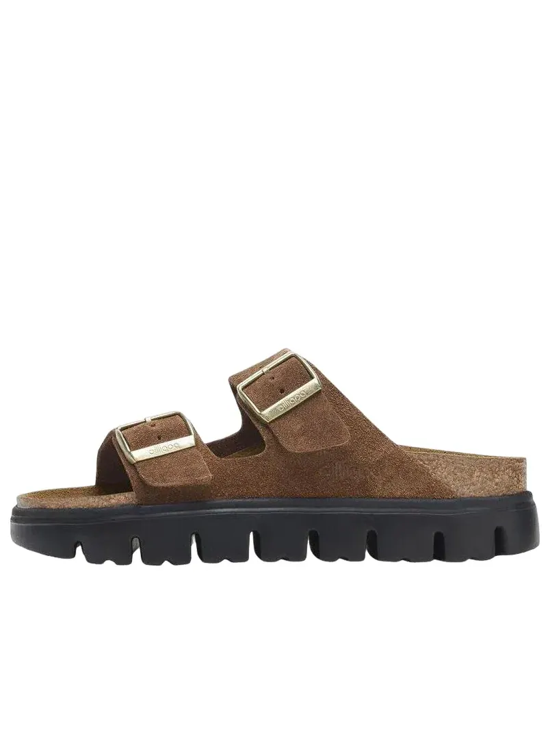 Шлепанцы Birkenstock Arizona Chunky Suede Leather 'Dark Tea Black' 1028389 — изображение 1 из 6, коричневый