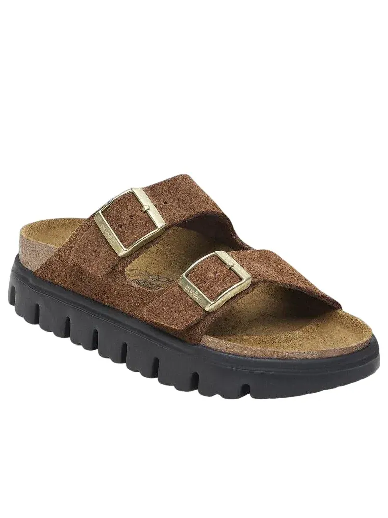 Шлепанцы Birkenstock Arizona Chunky Suede Leather 'Dark Tea Black' 1028389 — изображение 3 из 6, коричневый