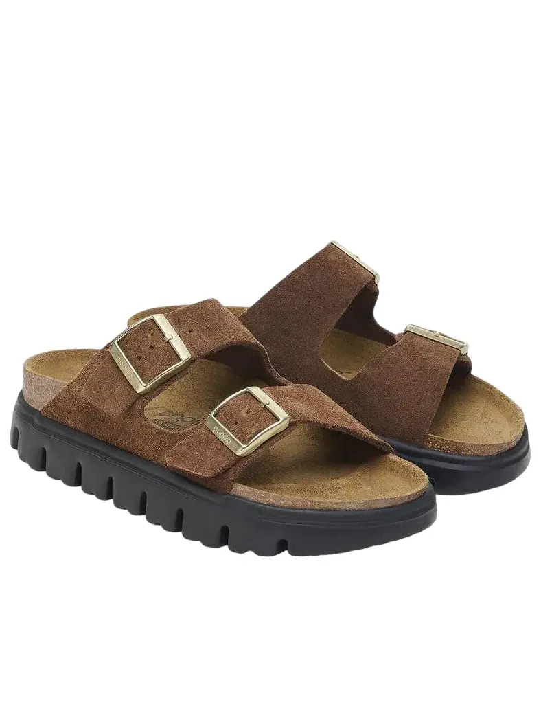 Шлепанцы Birkenstock Arizona Chunky Suede Leather 'Dark Tea Black' 1028389 — изображение 4 из 6, коричневый