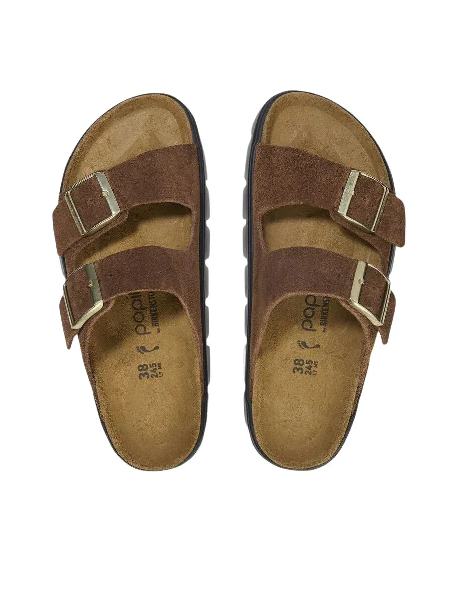 Шлепанцы Birkenstock Arizona Chunky Suede Leather 'Dark Tea Black' 1028389 — изображение 5 из 6, коричневый