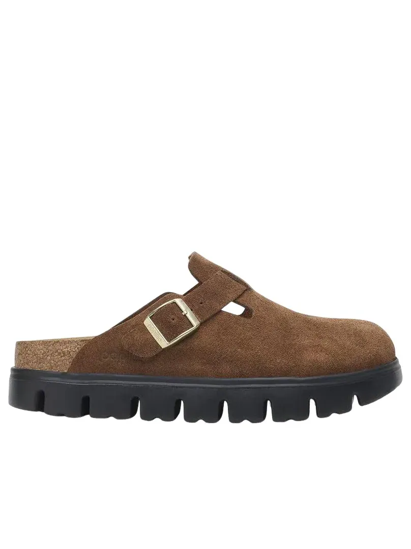 Шлепанцы Birkenstock Boston Chunky 'Dark Tea Black' 1028402 — изображение 2 из 6, коричневый