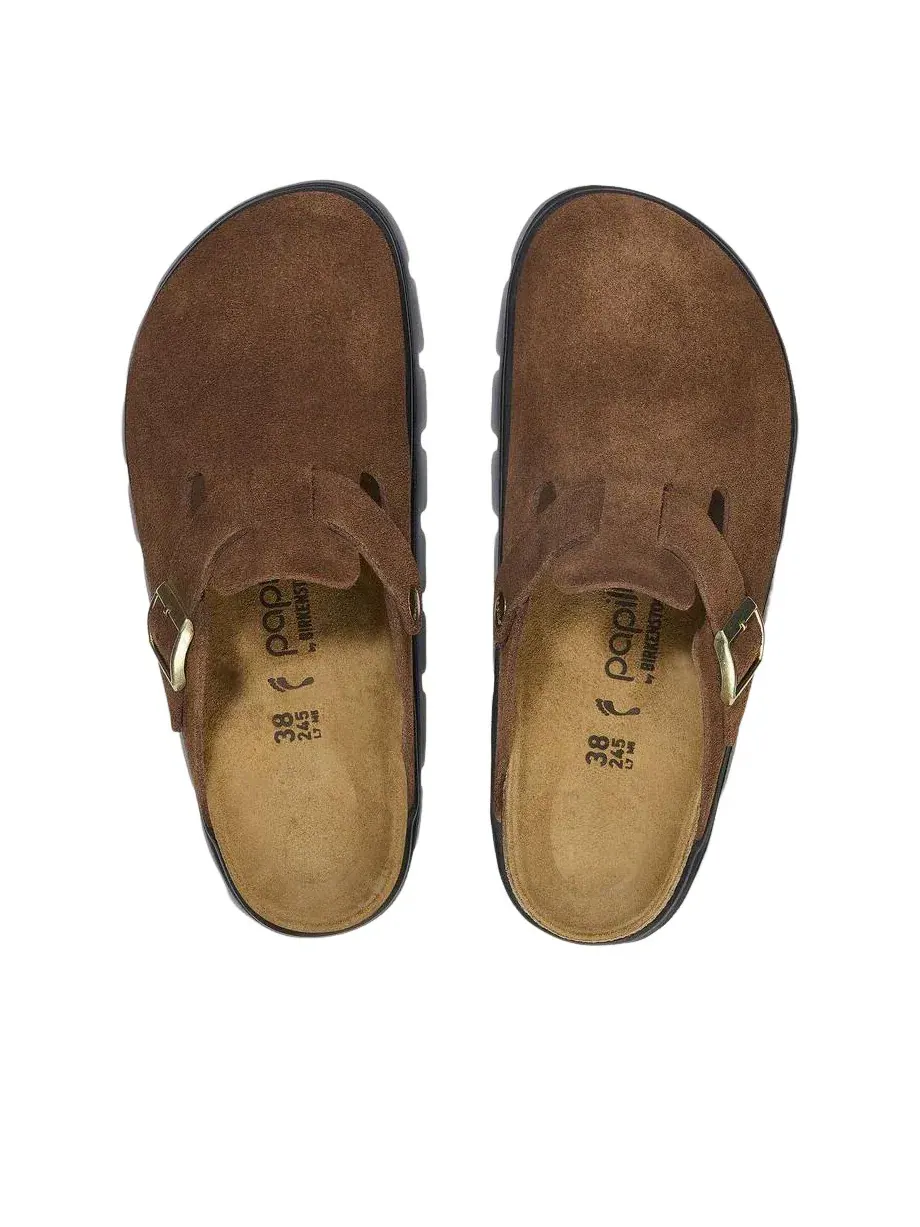 Шлепанцы Birkenstock Boston Chunky 'Dark Tea Black' 1028402 — изображение 5 из 6, коричневый
