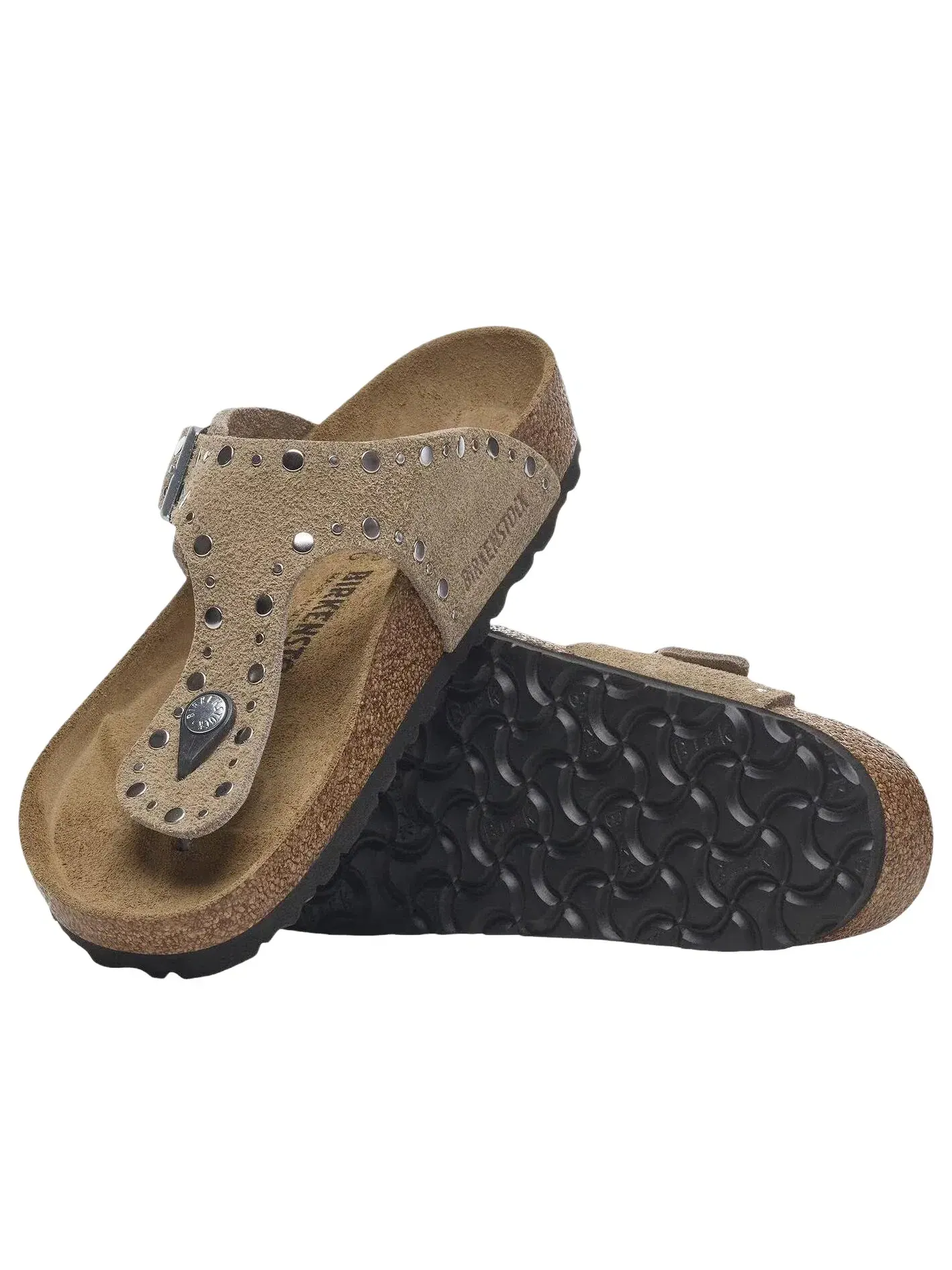 Женские сандалии-слипоны с открытым носком Gizeh Rivets Birkenstock — изображение 5 из 5, бежевый