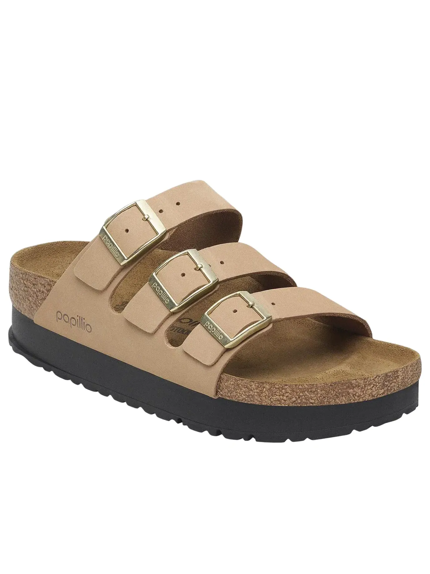 Женские сандалии-слайды на платформе с открытым носком Birkenstock Florida Flex Platform Sandcastle — изображение 2 из 5