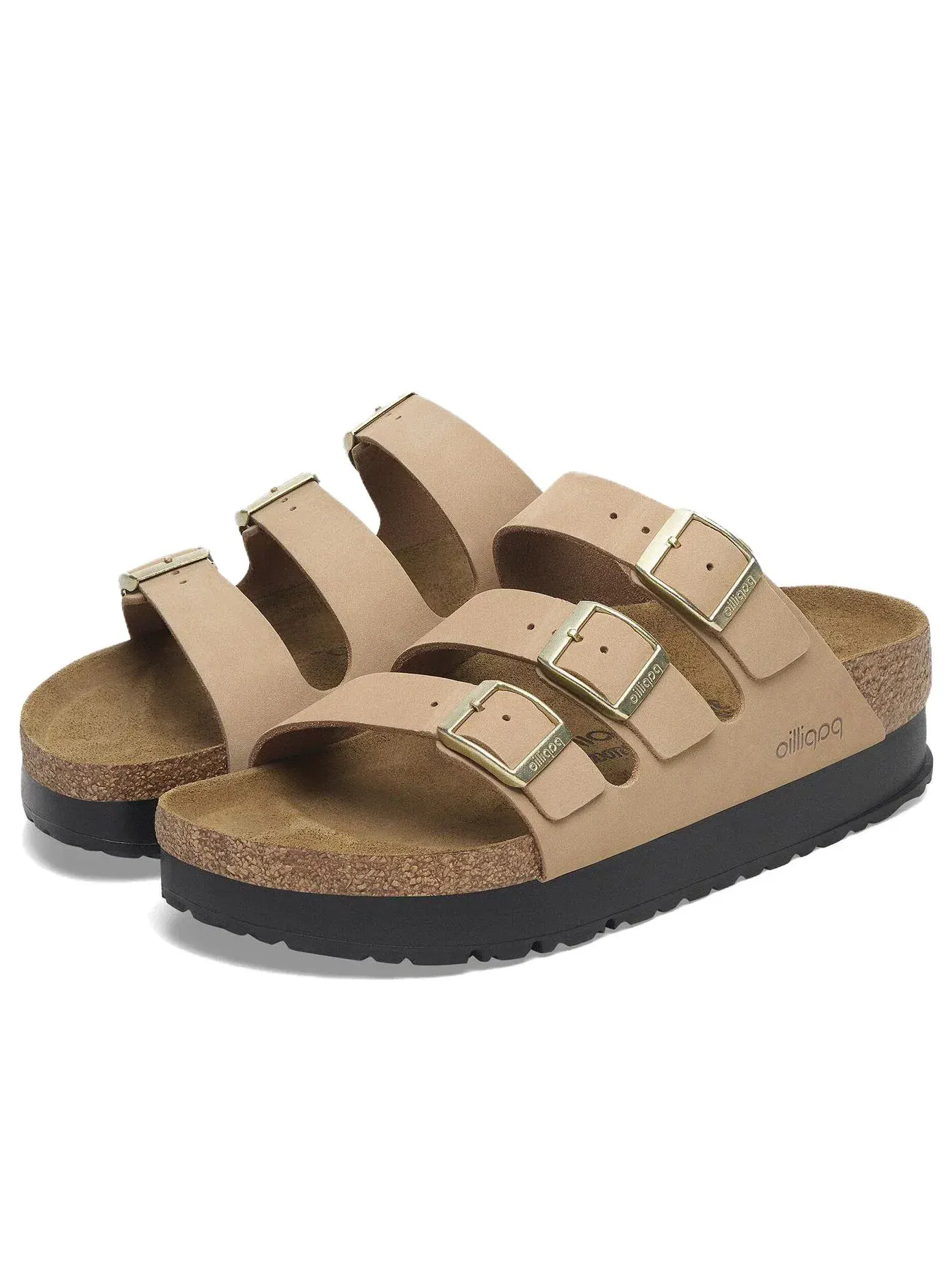 Женские сандалии-слайды на платформе с открытым носком Birkenstock Florida Flex Platform Sandcastle — изображение 3 из 5