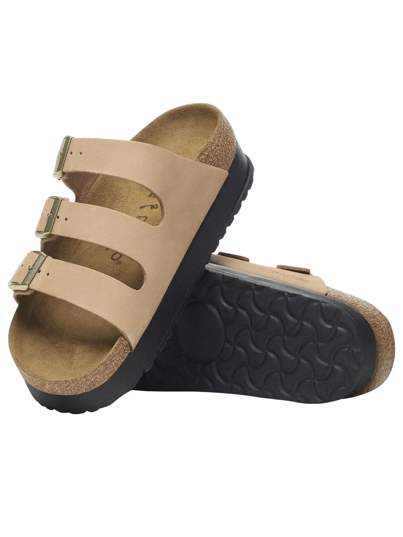 Женские сандалии-слайды на платформе с открытым носком Birkenstock Florida Flex Platform Sandcastle — изображение 5 из 5