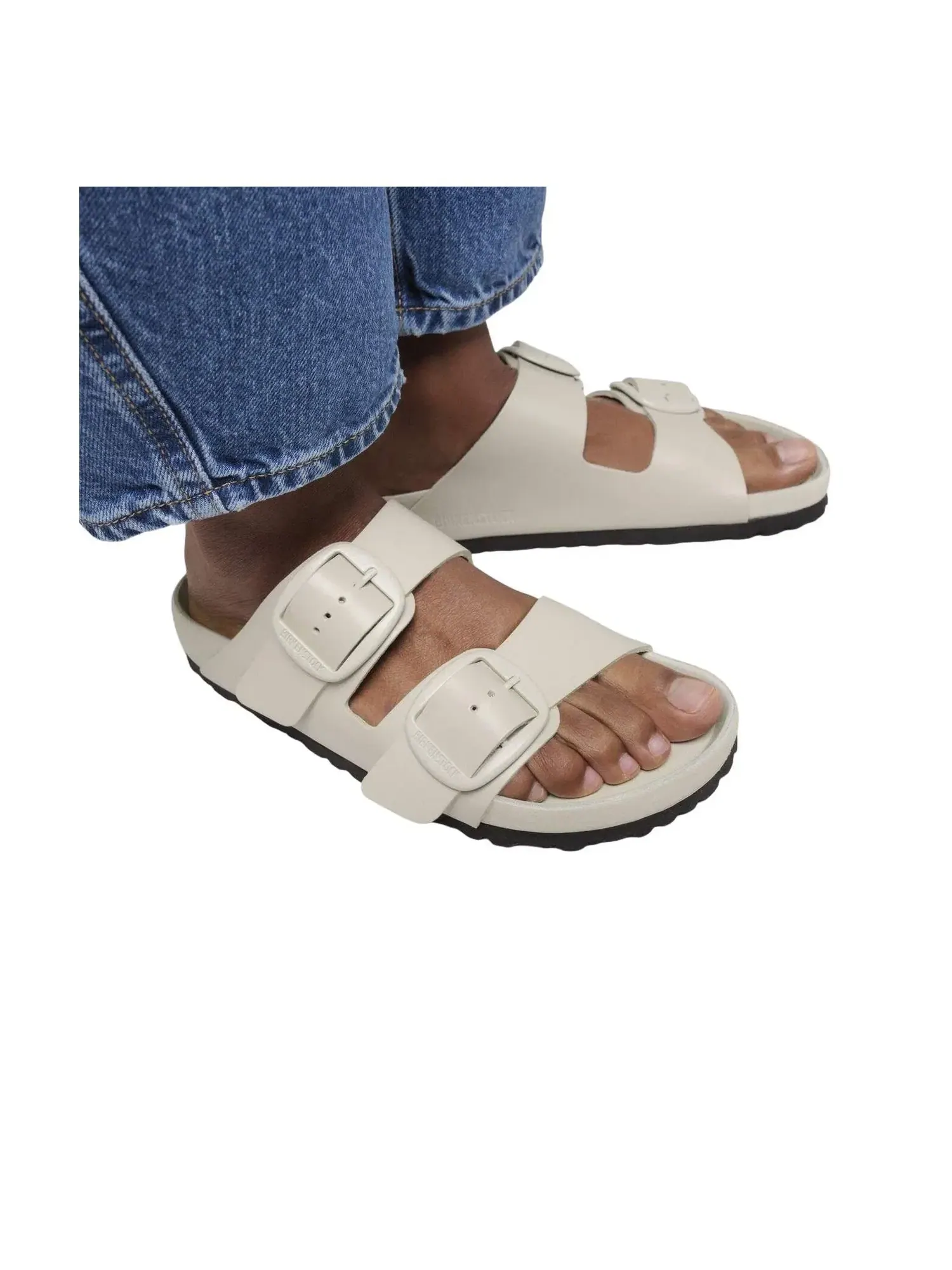 Женские сандалии с открытым носком Birkenstock Arizona Big Buckle New Dressy Oyster — изображение 7 из 8, бежевый