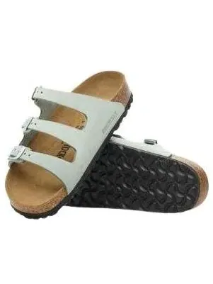 Женские сандалии-слипоны с открытым носком Birkenstock Florida Pure Sage — изображение 5 из 7, зеленый
