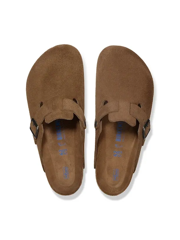 Мюли Birkenstock Boston Soft Footbed Suede Leather узкие — изображение 3 из 3, чайный